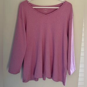 Women's L.L.Bean V-Neck Three-Quarter-Sleeve 3X